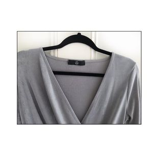 Silver Long-sleeve Bodysuit